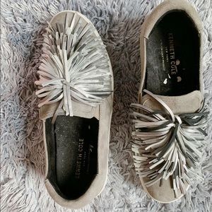 Kenneth Cole Platform Pompom Sneakers